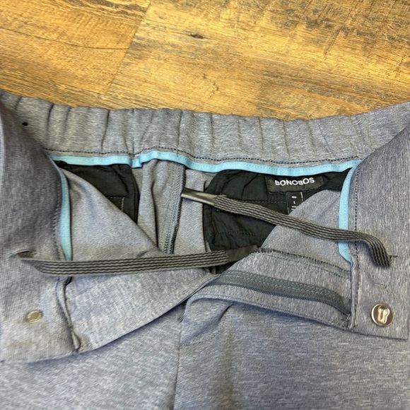 Bonobos All Week Flex Pants Joggers Zip Fly Hidden Snap Closure Size Large Gray - Picture 6 of 13